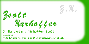 zsolt marhoffer business card